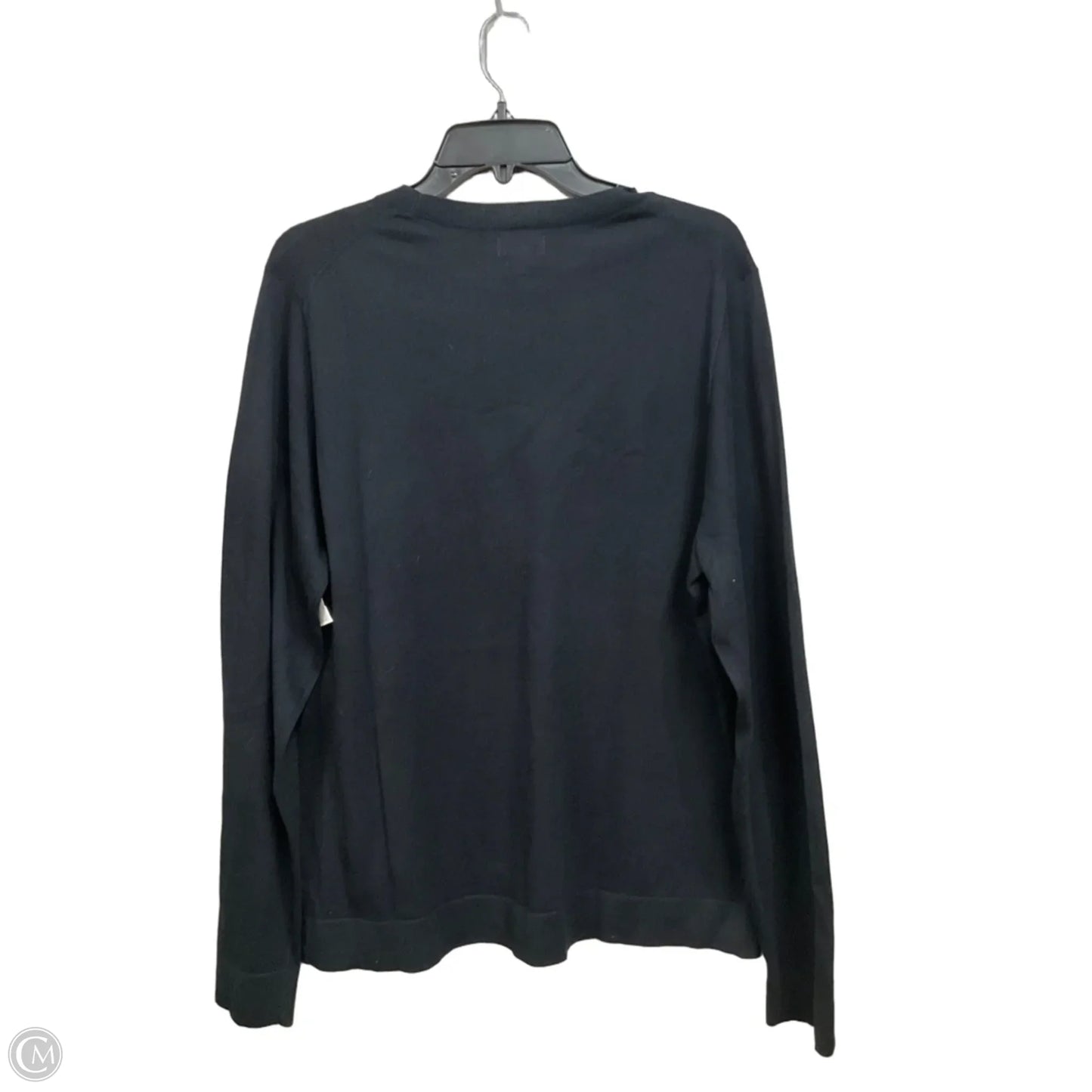 Top Long Sleeve Basic By J. Crew In Black, Size: Xxl
