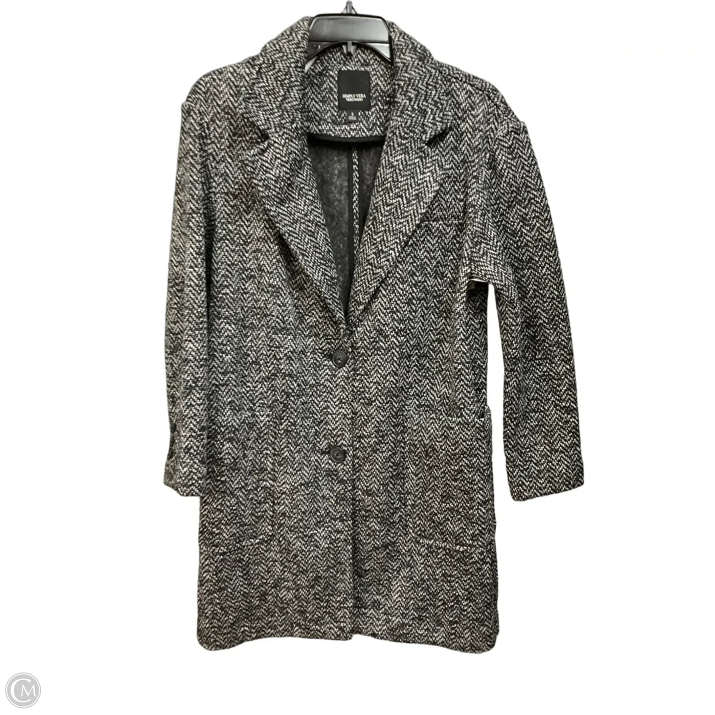 Coat Peacoat By Simply Vera In Black, Size: S