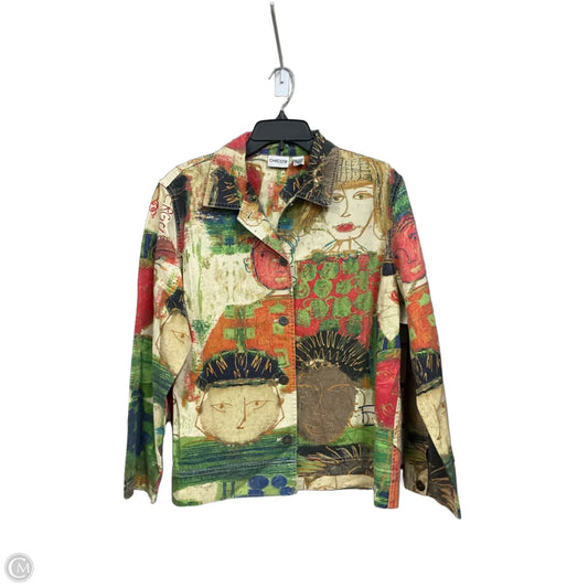 Jacket Other By Chicos In Multi-colored, Size: L