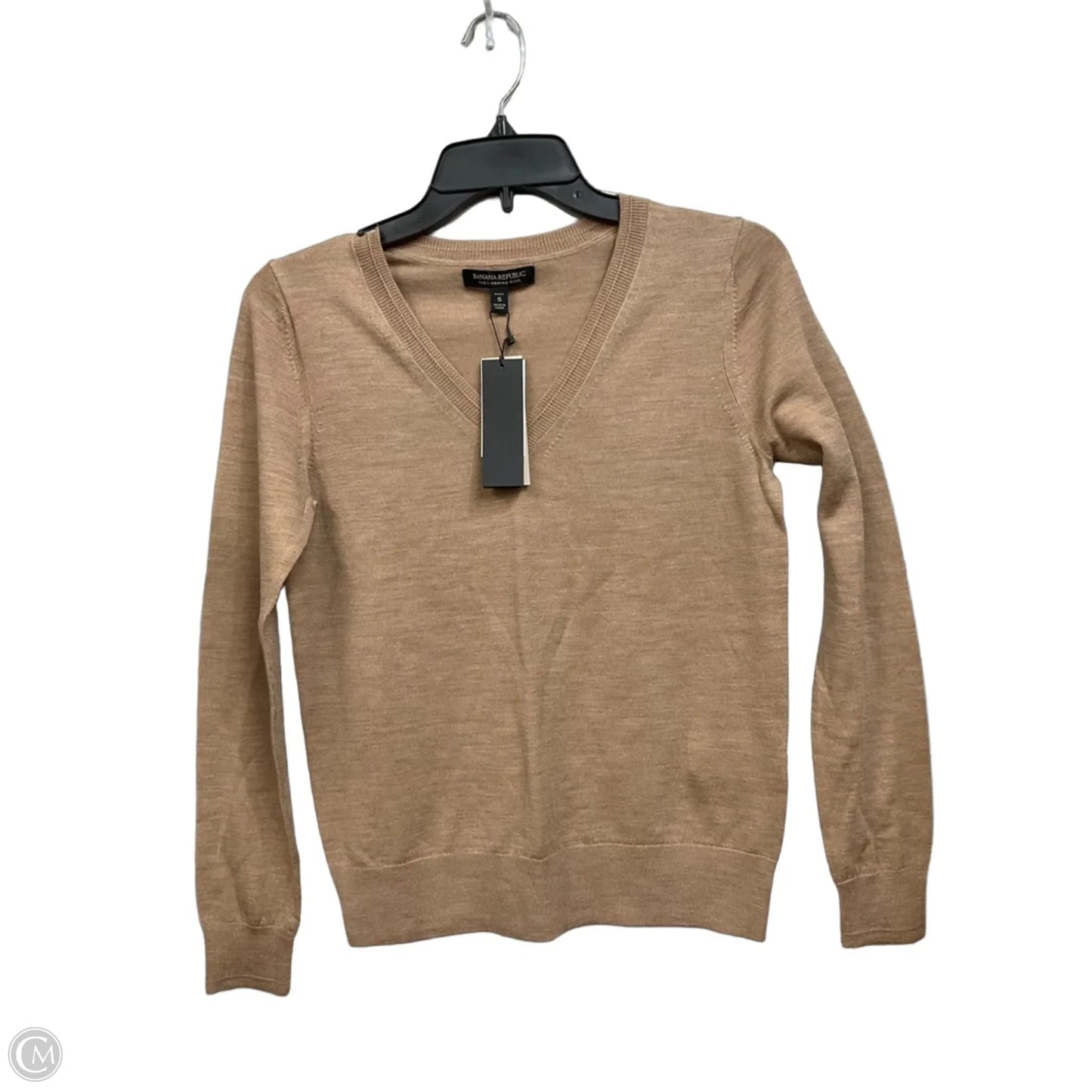 Top Long Sleeve Basic By Banana Republic In Tan, Size: S