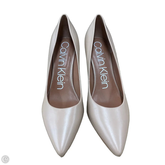 Shoes Heels Stiletto By Calvin Klein In Tan, Size: 10