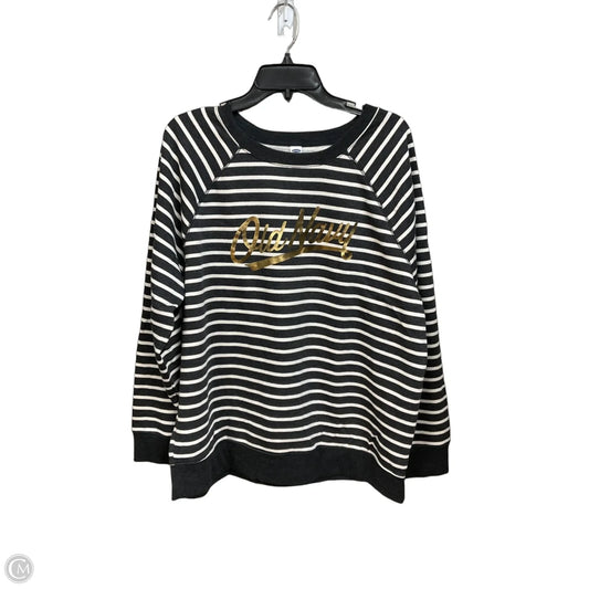 Sweatshirt Collar By Old Navy In Striped Pattern, Size: Xl