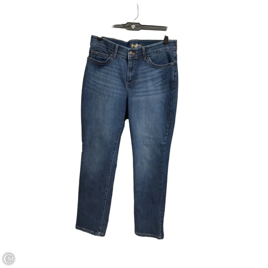 Jeans Straight By Lee In Blue Denim, Size: 10