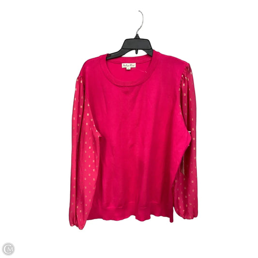 Top Long Sleeve By Indigo Rose In Pink, Size: 2x