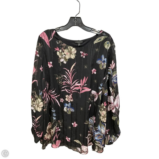 Top Long Sleeve By Lane Bryant In Black, Size: 2x