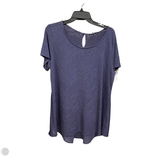 Top Short Sleeve By Clothes Mentor In Blue, Size: 1x