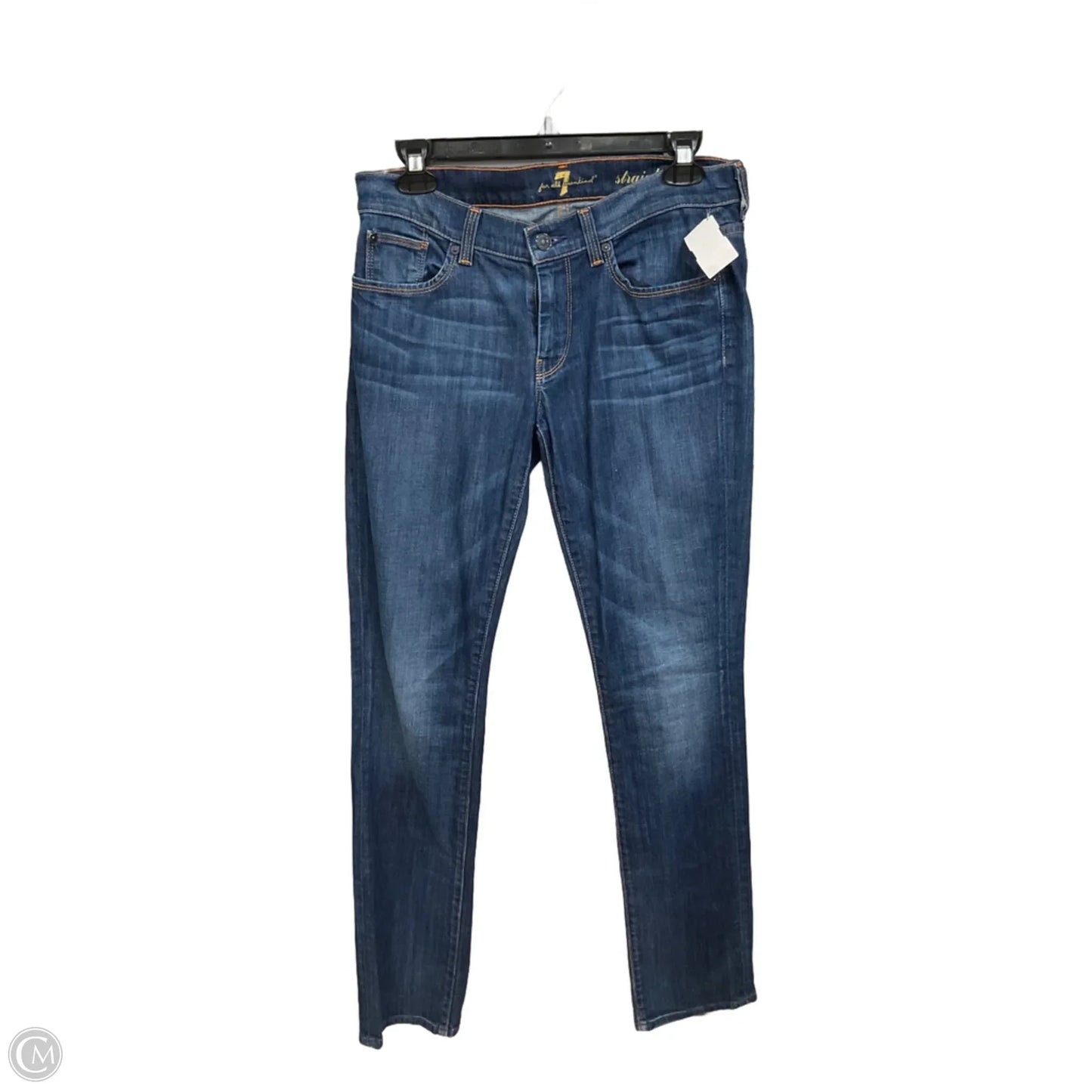 Jeans Straight By Seven 7 In Blue Denim, Size: 6