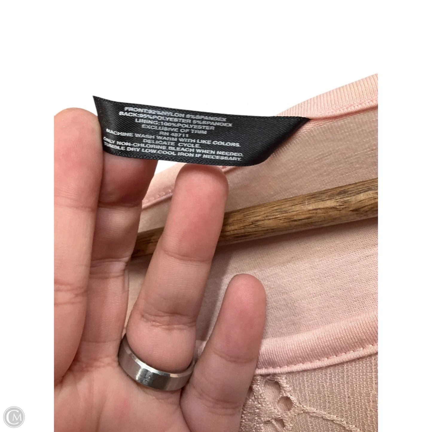 Blouse Long Sleeve By Massini In Pink, Size: Xl