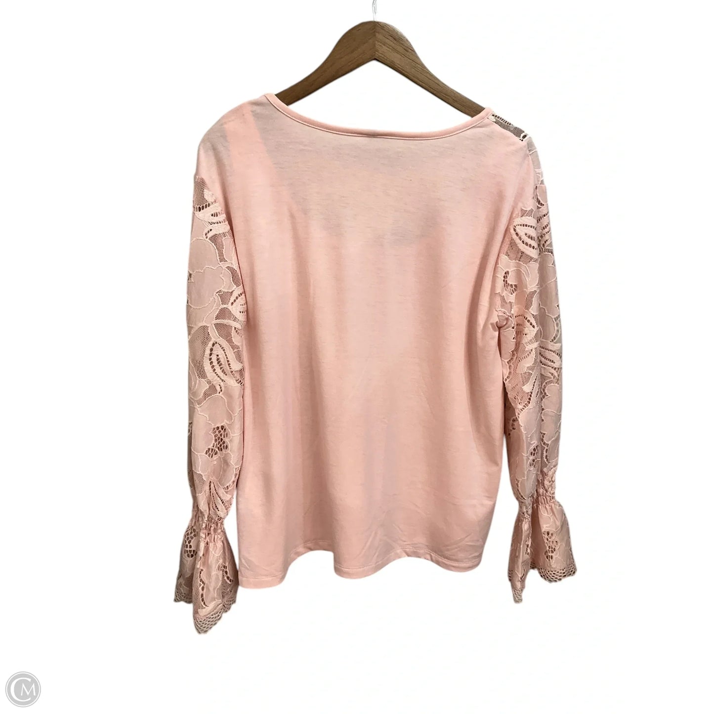 Blouse Long Sleeve By Massini In Pink, Size: Xl