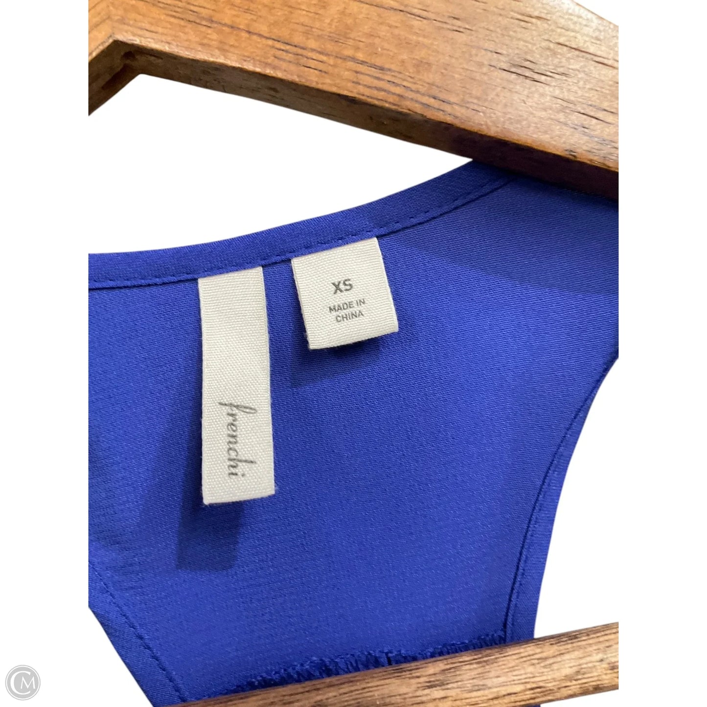 Top Sleeveless By Frenchi In Blue, Size: Xs