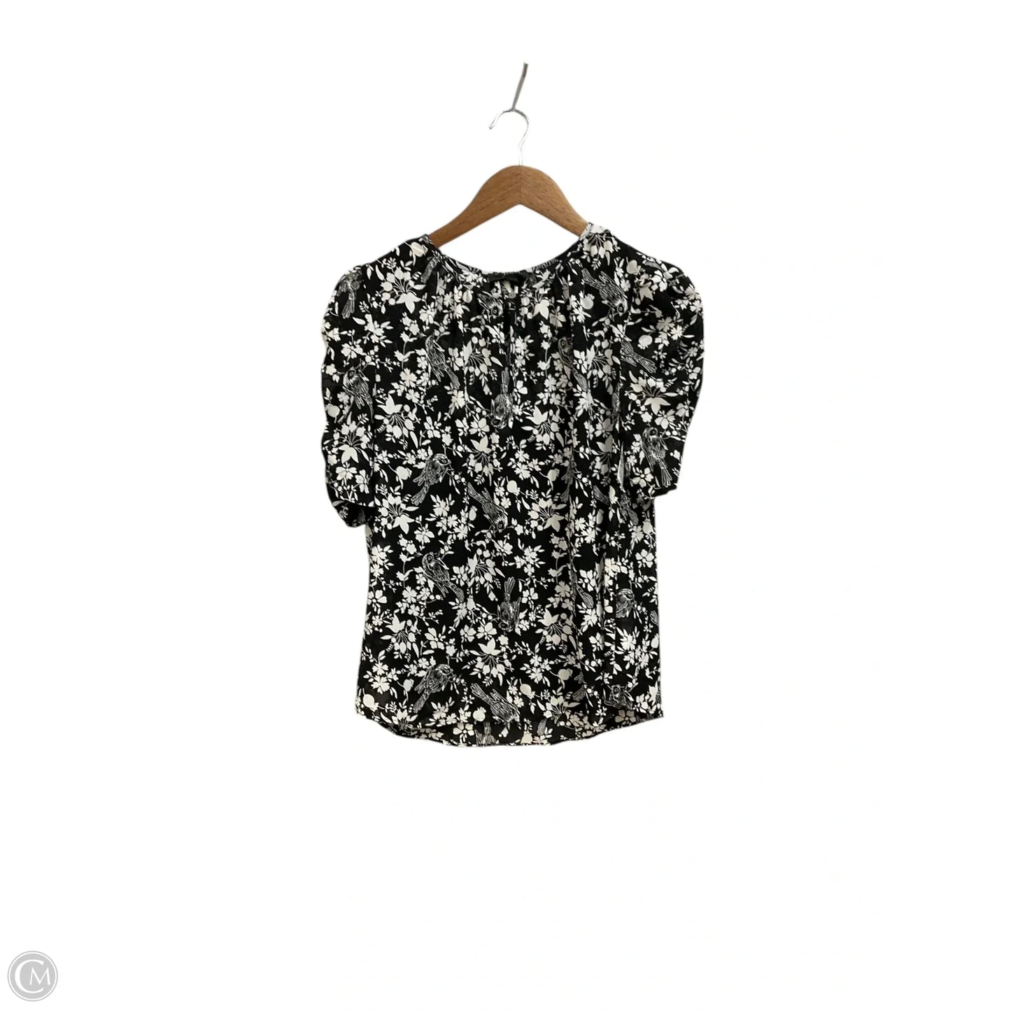 Blouse Short Sleeve By J. Crew In Black & White, Size: S