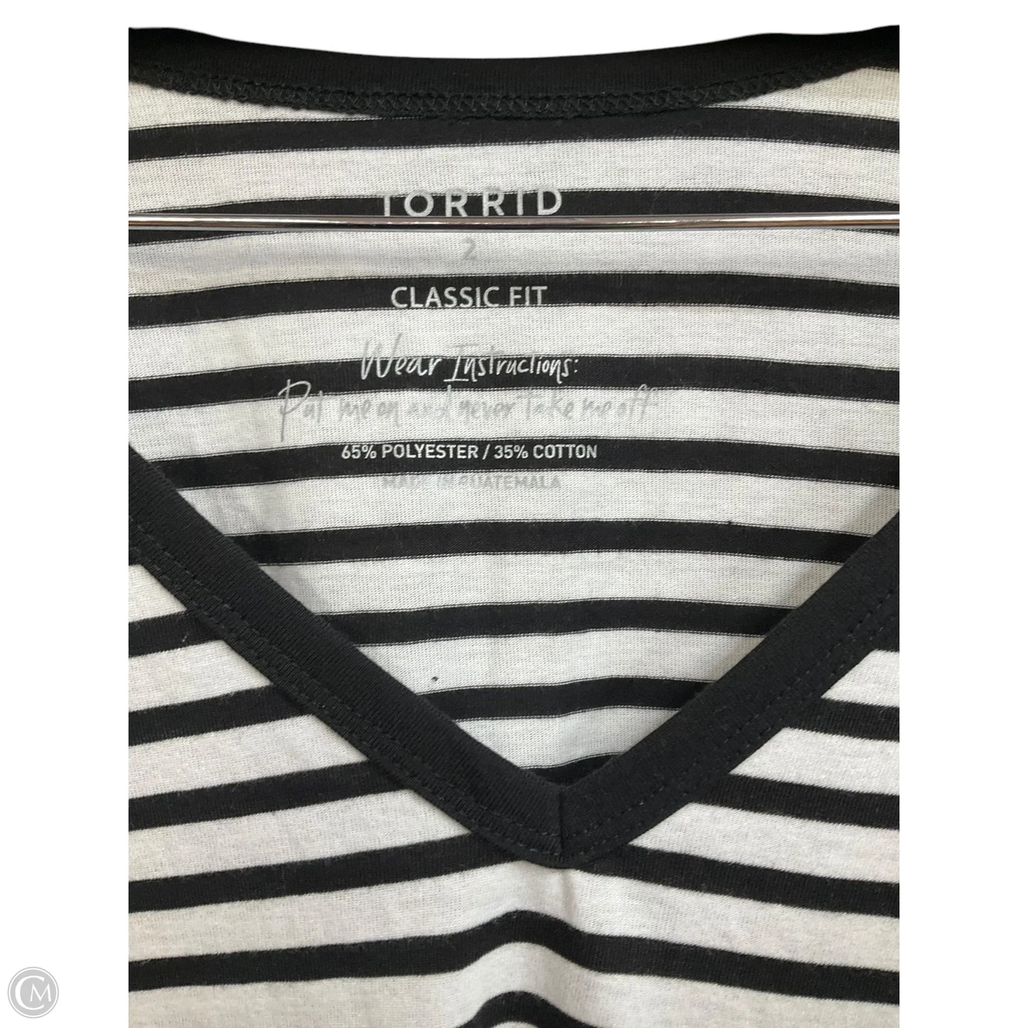 Top Short Sleeve By Torrid In Striped Pattern, Size: 2x