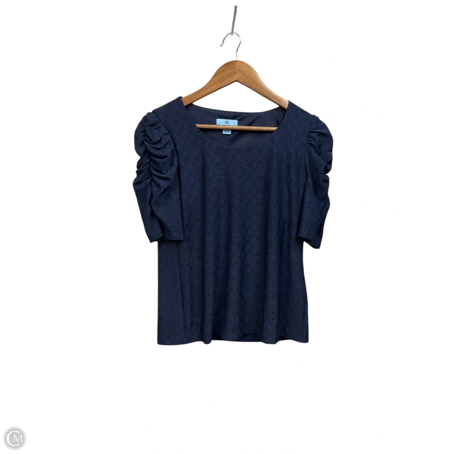 Top Short Sleeve By Cece In Blue, Size: S