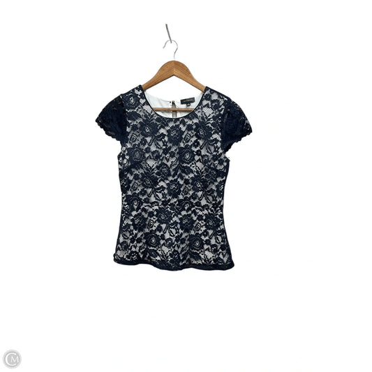 Top Short Sleeve By Limited In Blue & White, Size: S