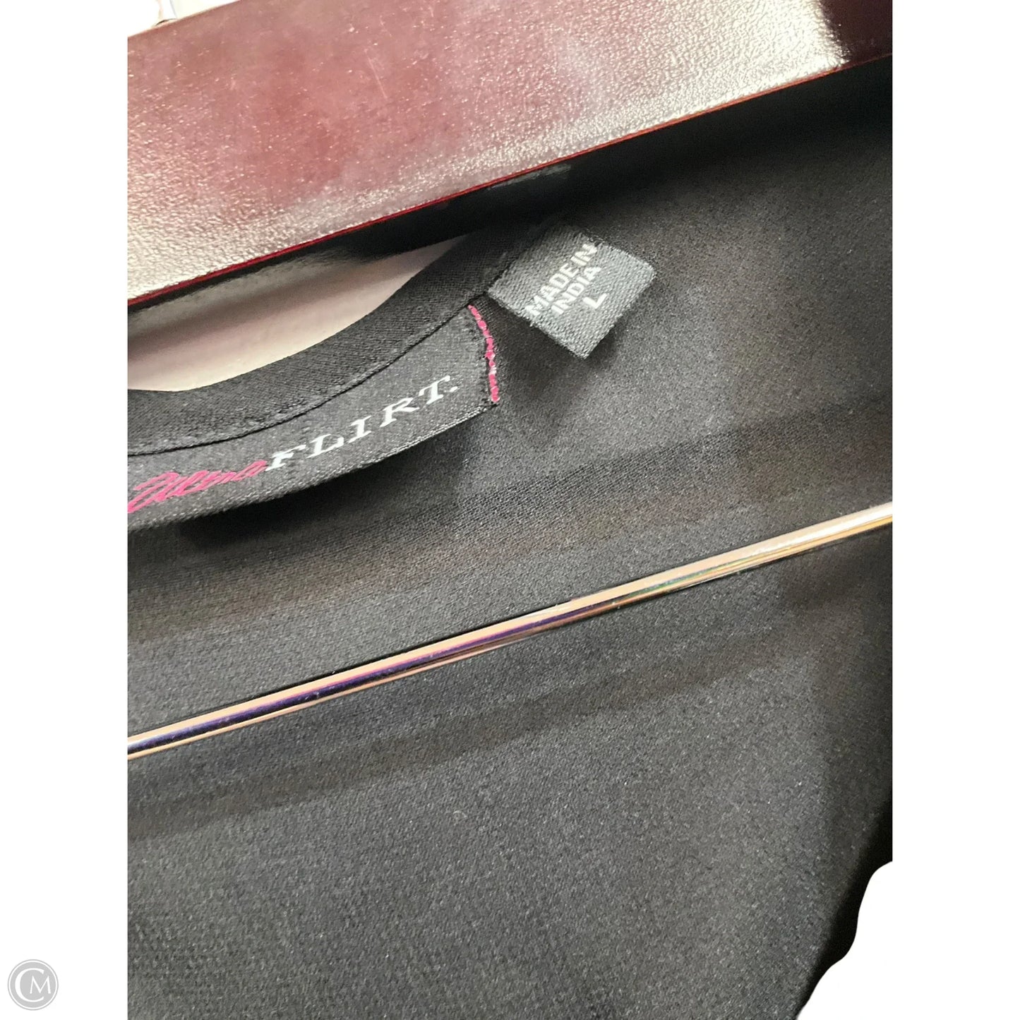 Blouse 3/4 Sleeve By Ultra Flirt In Black, Size: L