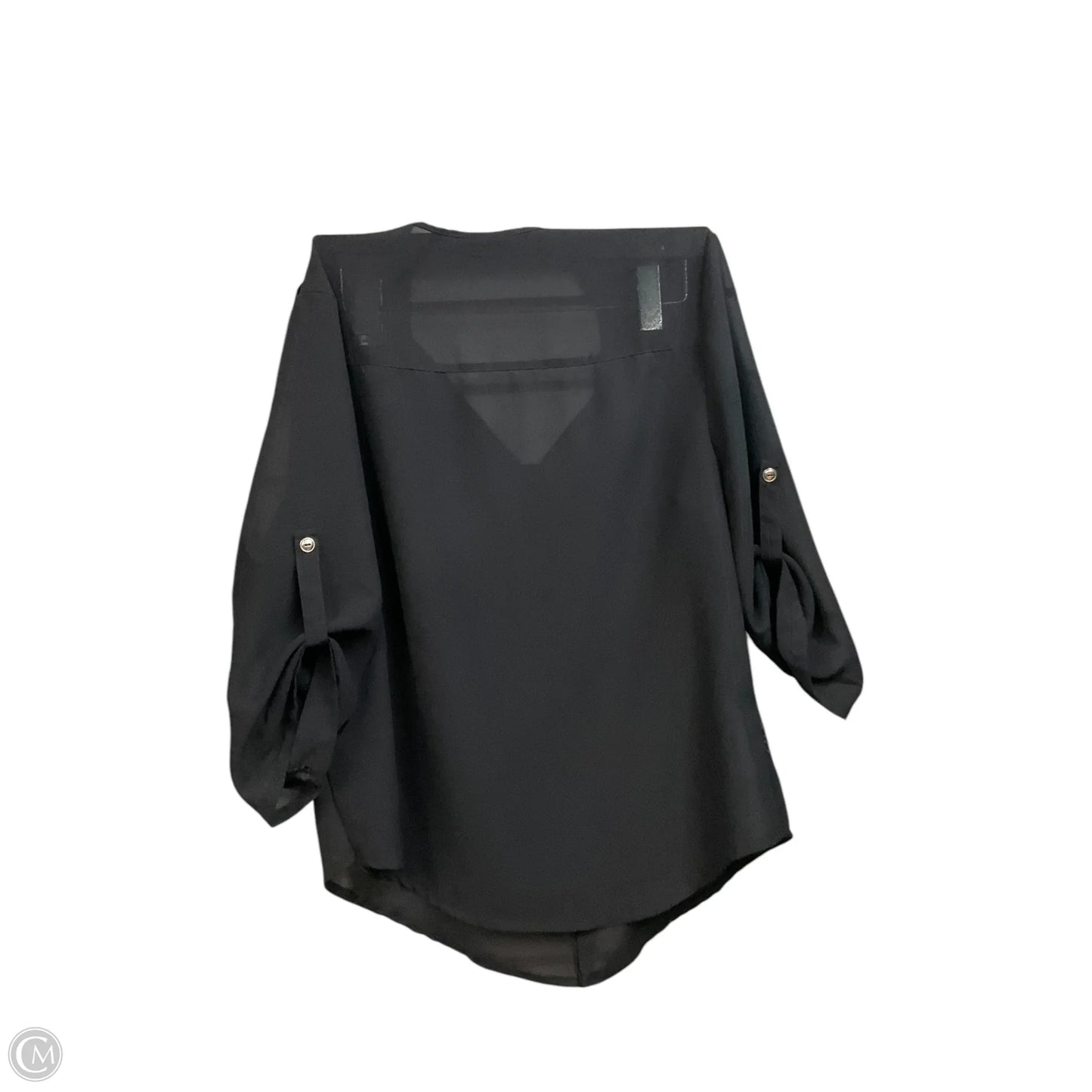 Blouse 3/4 Sleeve By Ultra Flirt In Black, Size: L