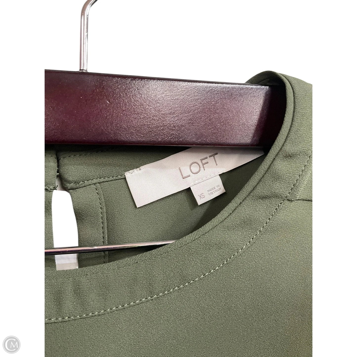 Blouse Long Sleeve By Loft In Green, Size: Xs