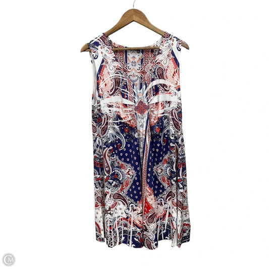 Dress Casual Midi By Apt 9 In Blue, Size: 2x