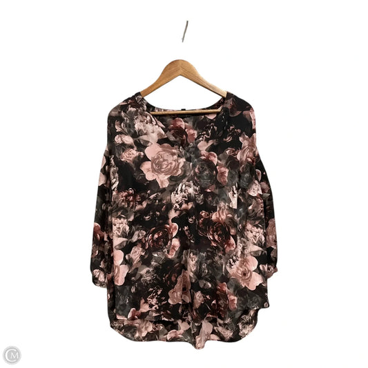 Blouse Long Sleeve By Torrid In Floral Print, Size: 3x