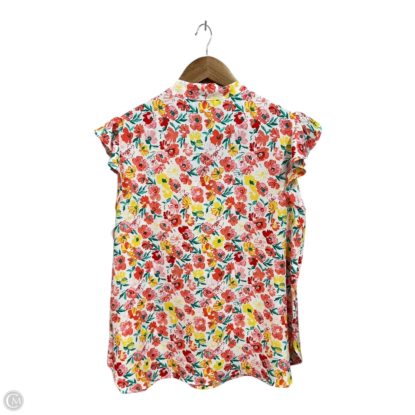 Top Sleeveless By Counterparts In Floral Print, Size: L