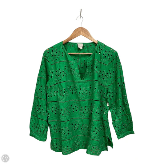 Blouse 3/4 Sleeve By Chicos In Green, Size: 4x