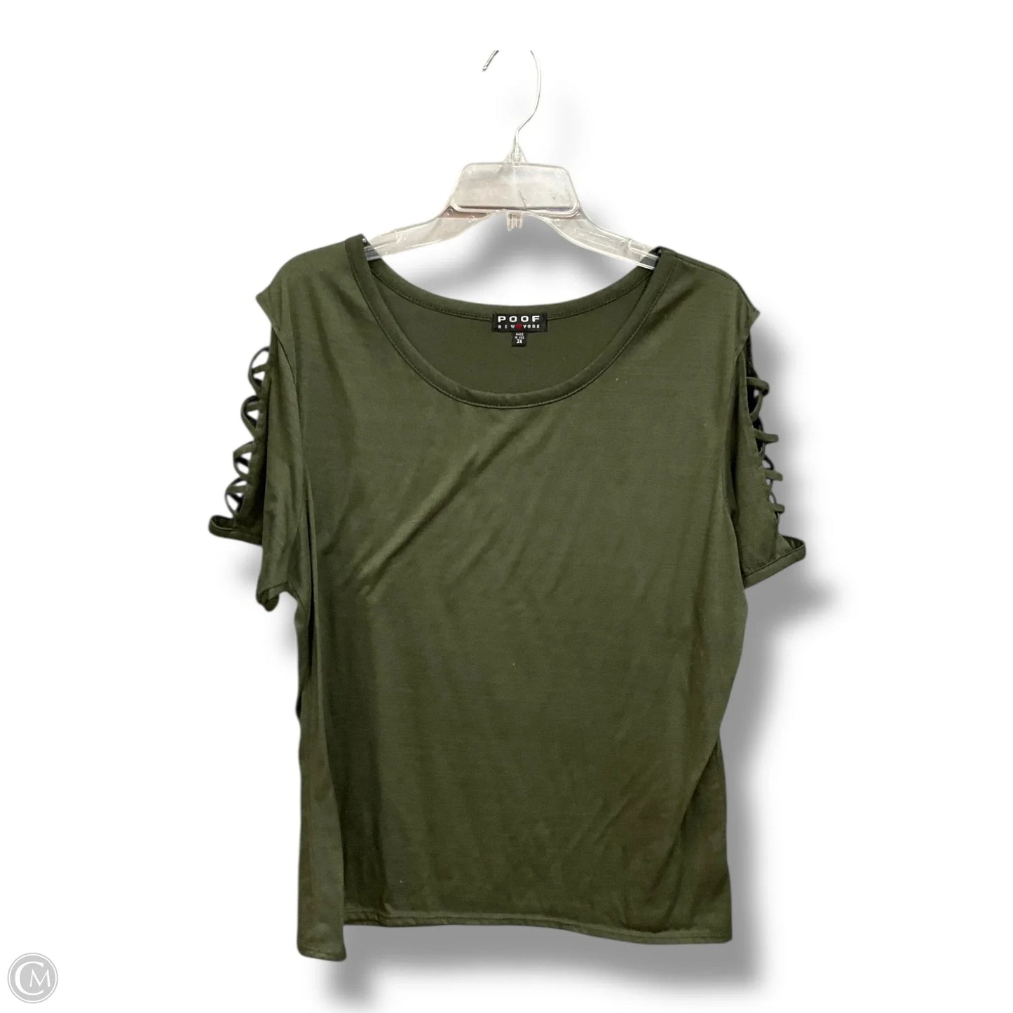 Top Short Sleeve By Clothes Mentor In Green, Size: 3x