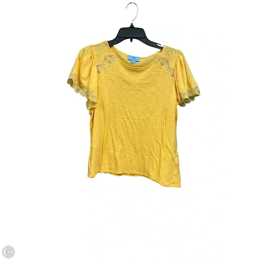 Top Short Sleeve By Cece In Yellow, Size: M