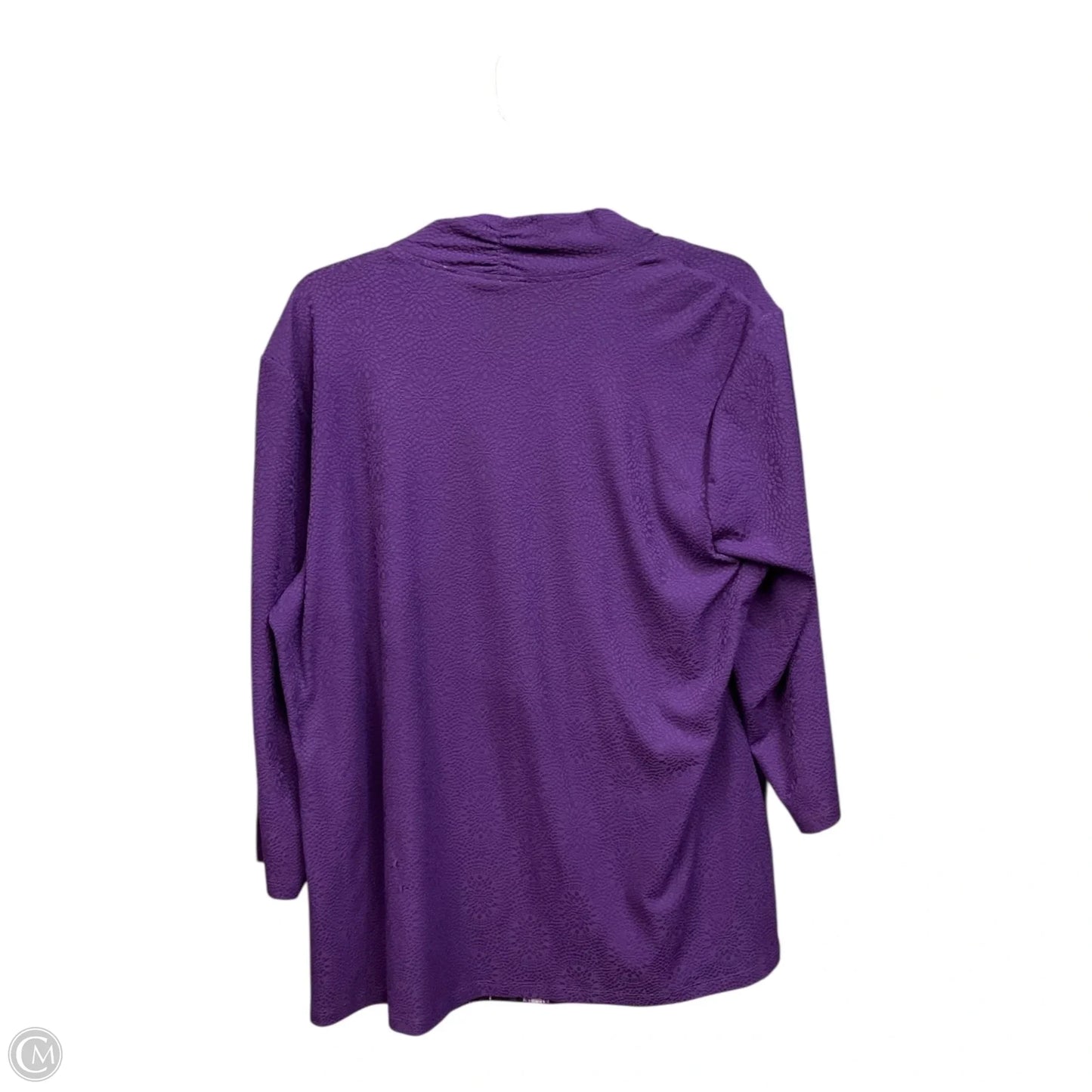 Top 3/4 Sleeve By Sag Harbor In Purple, Size: 1x