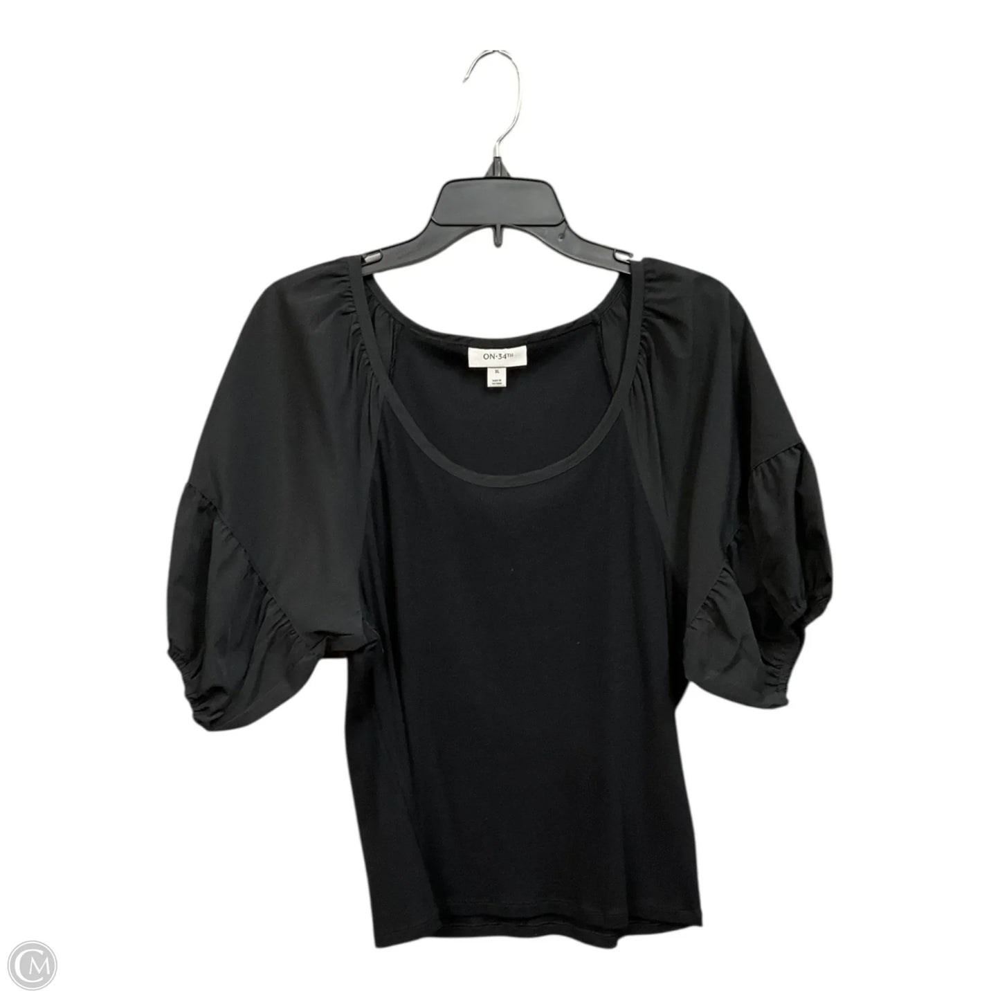 Top Short Sleeve By Clothes Mentor In Black & Blue, Size: Xl