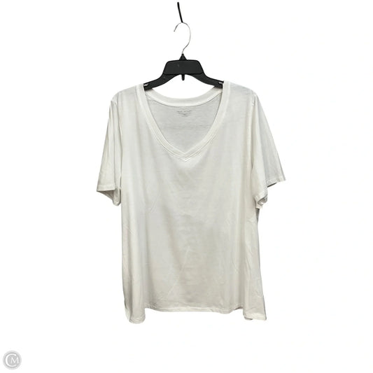 Top Short Sleeve By Lane Bryant In White, Size: 2x