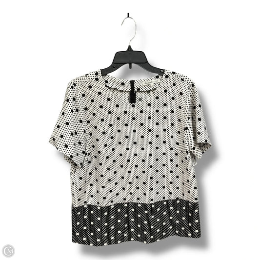 Top Short Sleeve By Daniel Rainn In Polkadot Pattern, Size: L