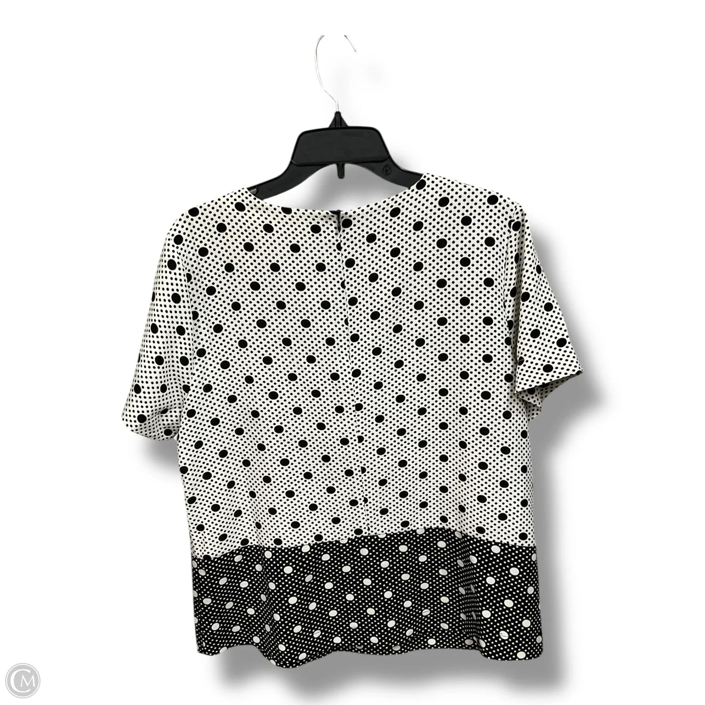 Top Short Sleeve By Daniel Rainn In Polkadot Pattern, Size: L