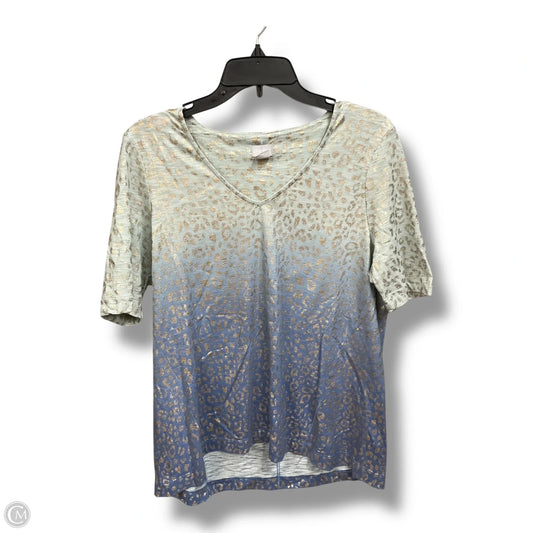 Top Short Sleeve By Chicos In Blue, Size: M