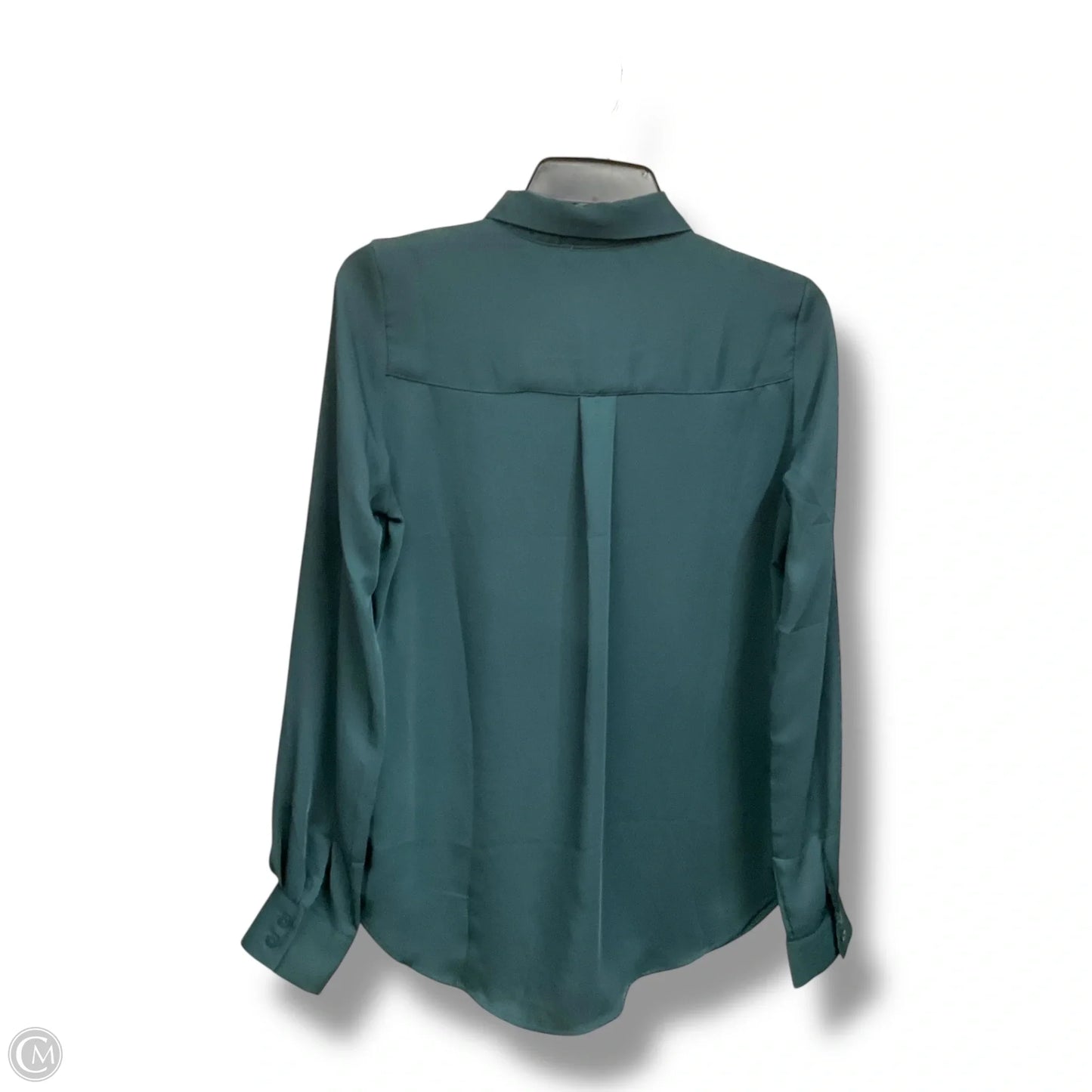 Blouse Long Sleeve By H&m In Green, Size: Xs