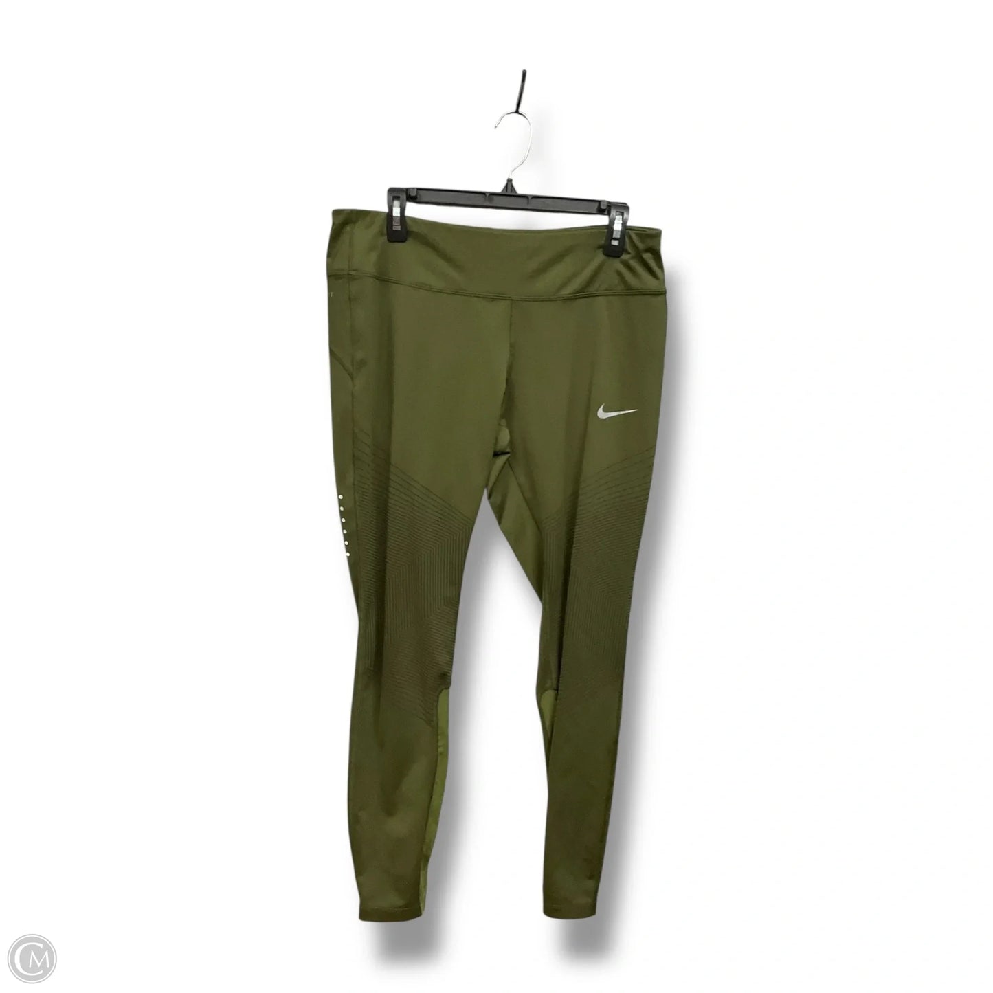 Athletic Leggings By Nike Apparel In Green, Size: Xl