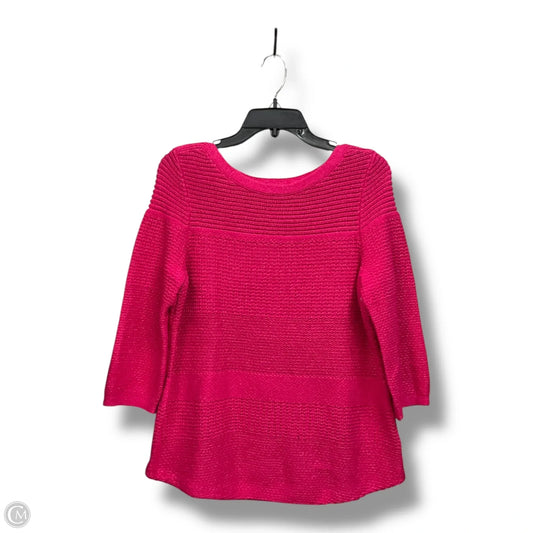 Sweater By Chicos In Pink, Size: M