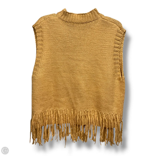 Vest Sweater By Cloud Nine In Tan, Size: L