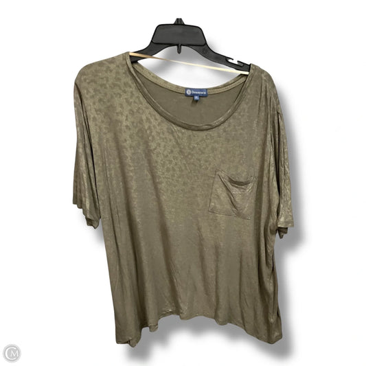 Top Short Sleeve By Democracy In Green, Size: 2x