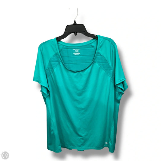 Athletic Top Short Sleeve By Tek Gear In Green, Size: 2x