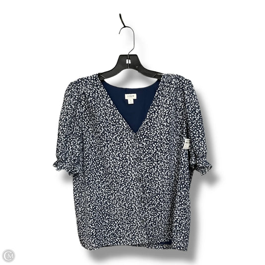 Blouse Short Sleeve By J. Crew In Floral Print, Size: S