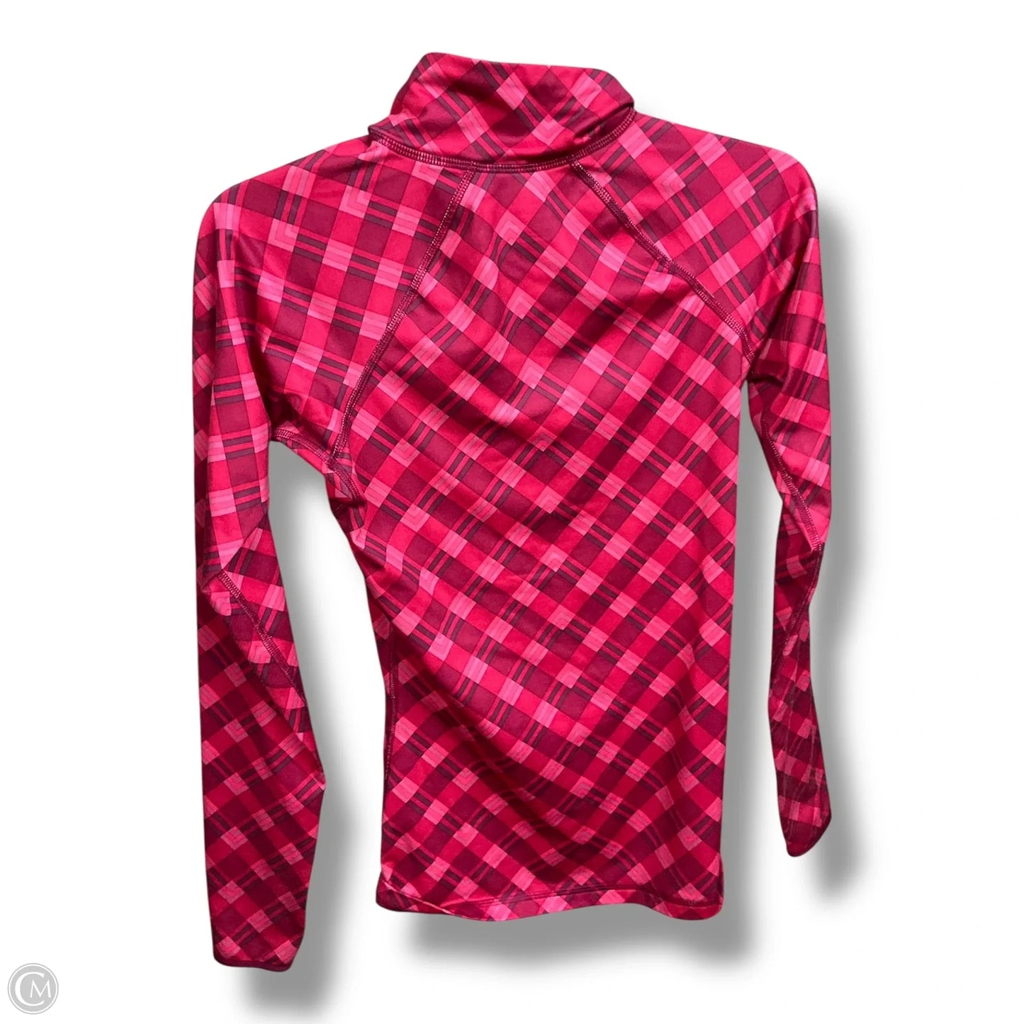 Athletic Top Long Sleeve Collar By Nike Apparel In Pink, Size: S