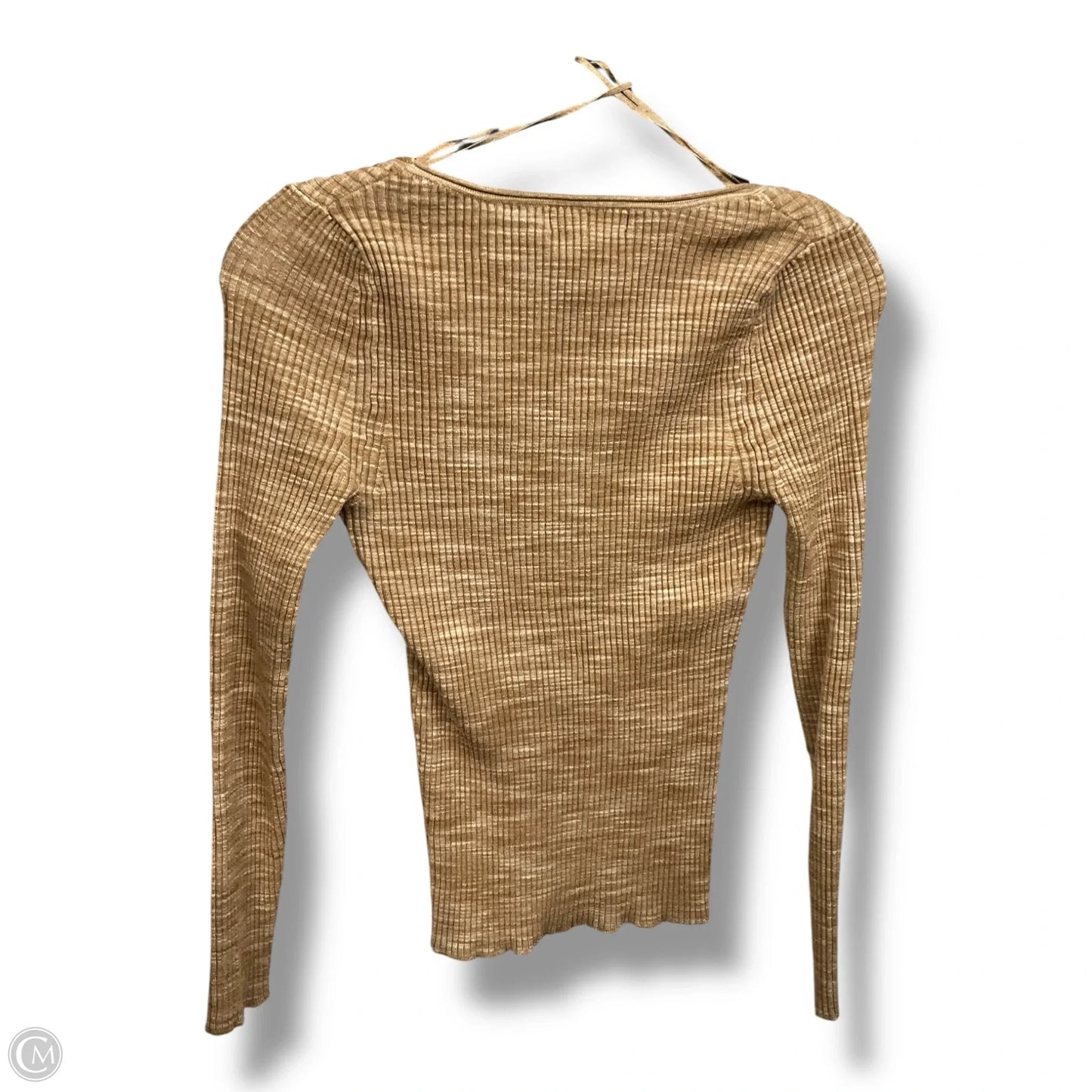 Top Long Sleeve By Banana Republic In Tan, Size: S