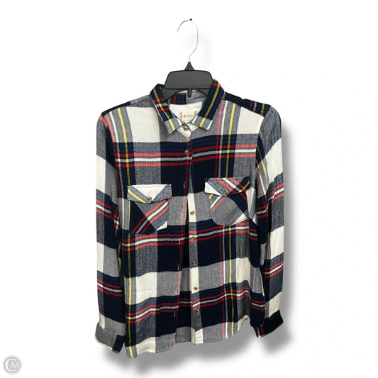 Top Long Sleeve By Altard State In Plaid Pattern, Size: S