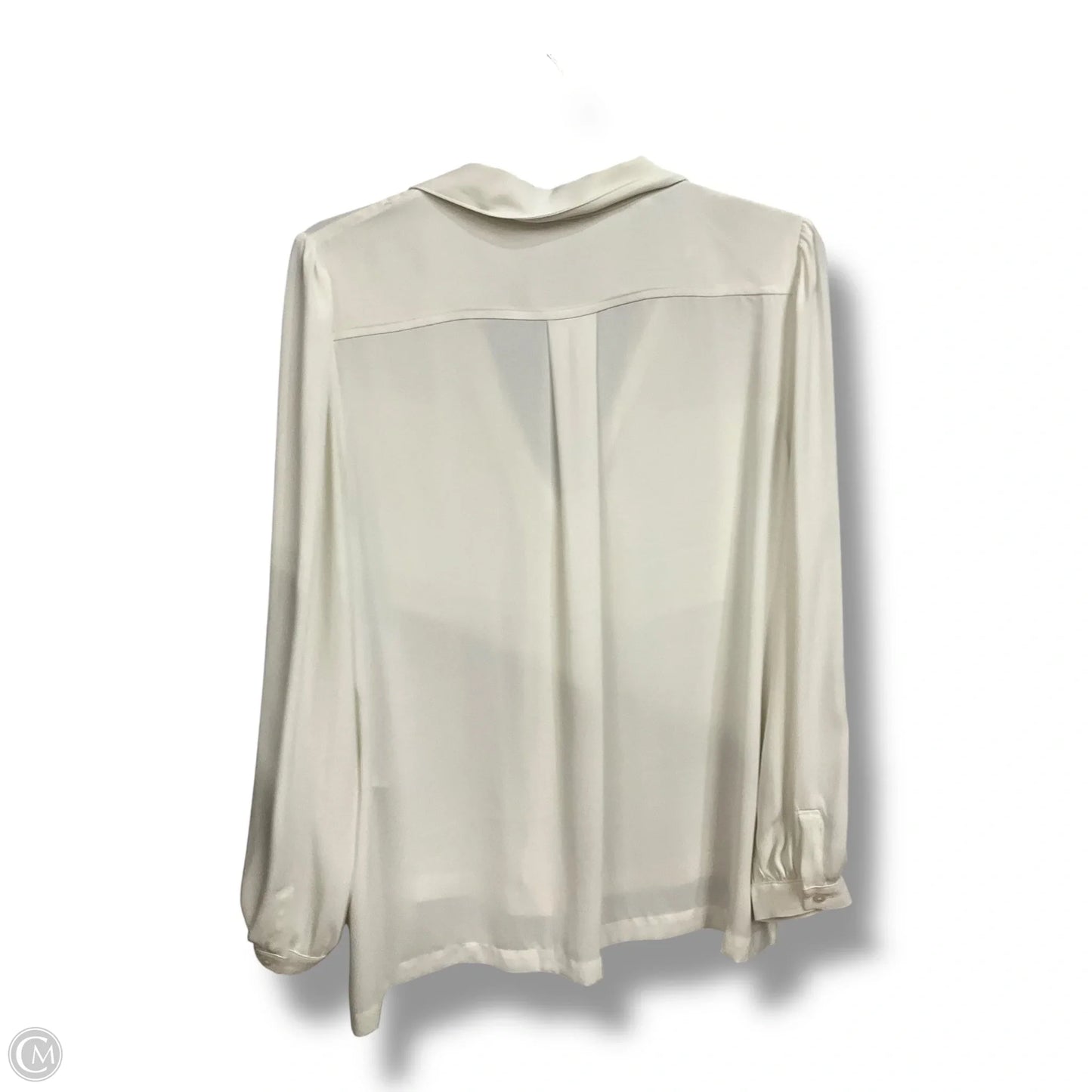 Blouse Long Sleeve By Madison In Black & White, Size: M