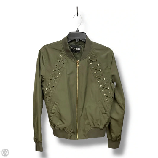 Jacket Other By Express In Green, Size: S