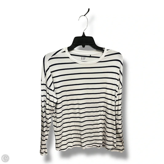 Top Long Sleeve By Gap In Striped Pattern, Size: M