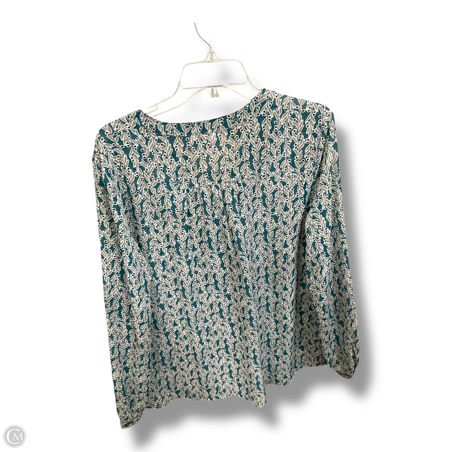 Blouse Long Sleeve By Loft In Green, Size: L