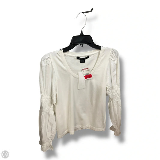 Top Long Sleeve By French Connection In White, Size: M