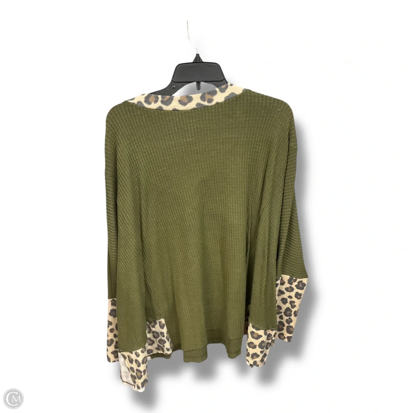 Top Long Sleeve By White Birch In Animal Print, Size: L