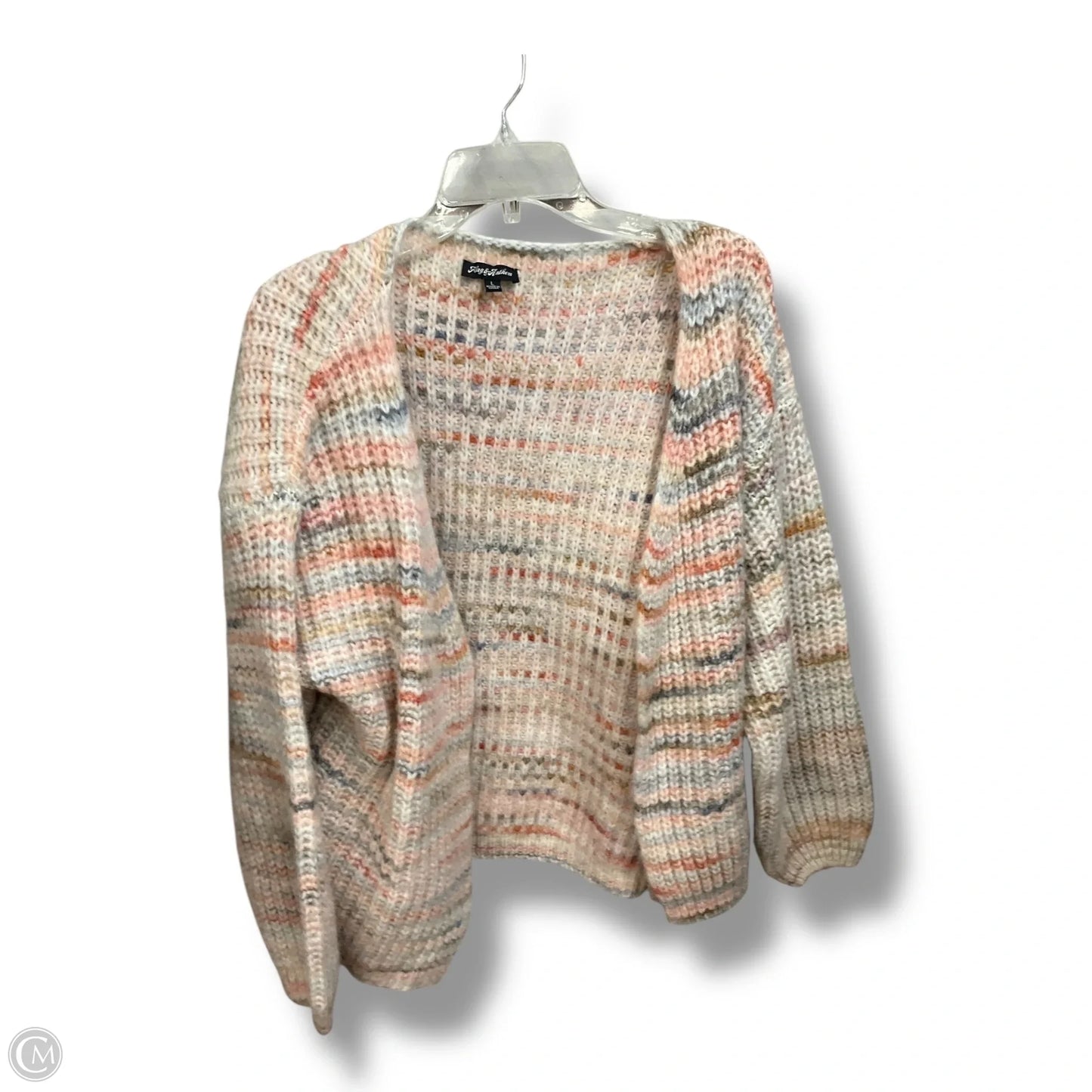 Sweater Cardigan By Clothes Mentor In Multi-colored, Size: L
